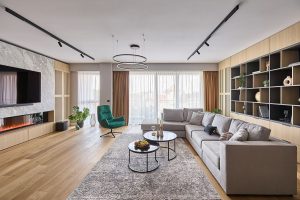 apartament cu semineu living